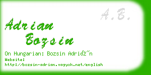 adrian bozsin business card